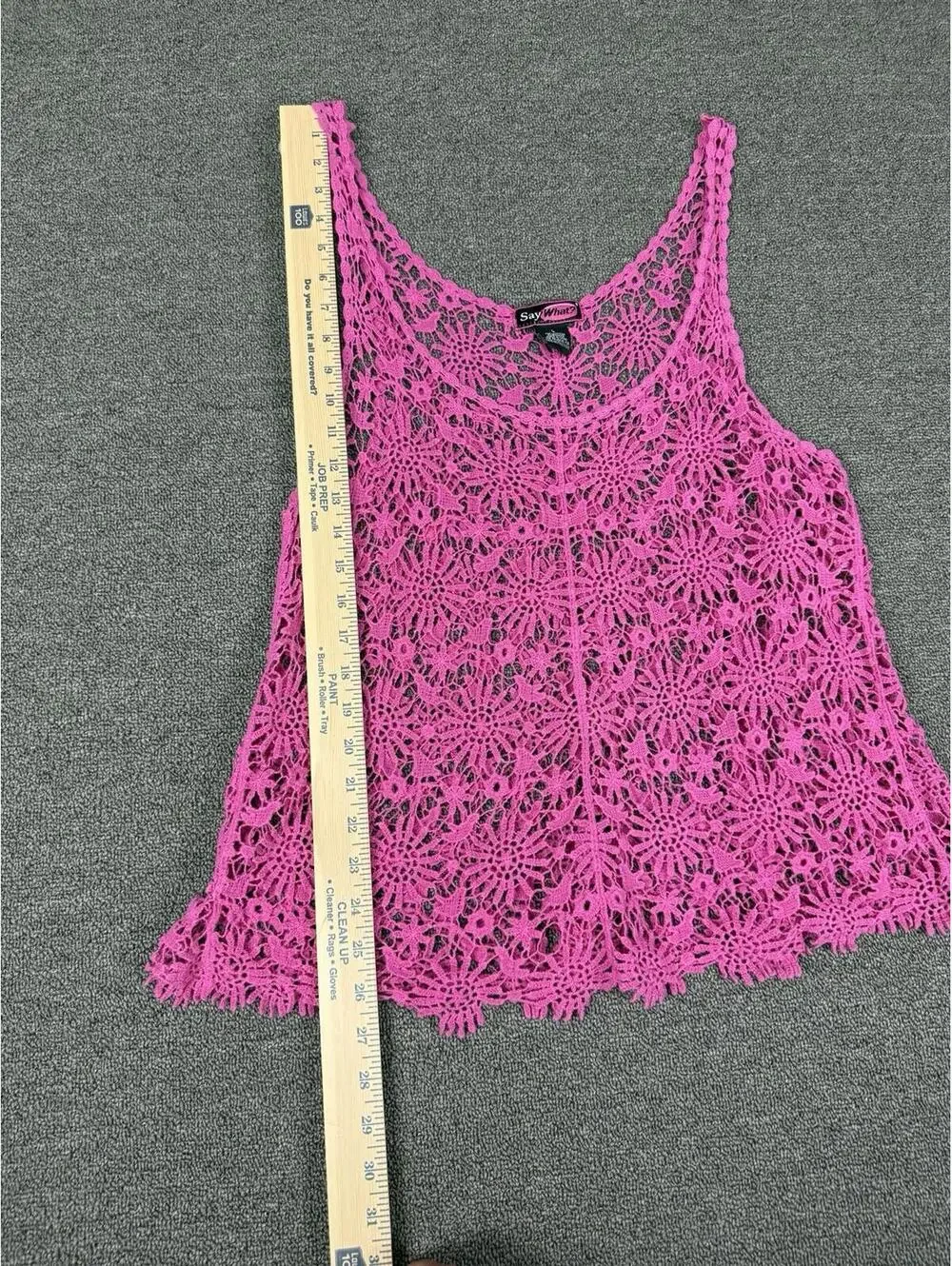 Vintage Y2K So What Women's L Pink Crochet Boho  Flowy Fairy Hippie Coquette - Picture 5 of 5